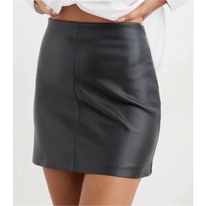 Dynamite Faux Leather Mini Skirt